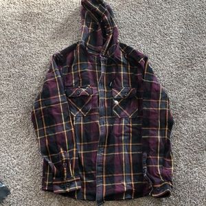NWT Mens hooded flannel